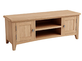 Furniture Mill Gainsborough Large TV Unit  in Oak