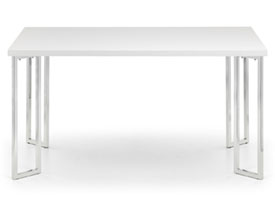 Julian Bowen Manhattan White High Gloss Dining Table