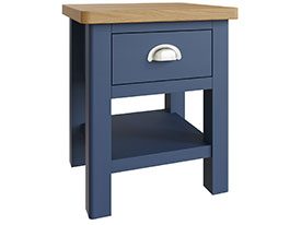Furniture Mill Radford Blue 1 Drawer Lamp Table