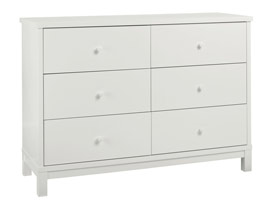 Bentley Designs Atlanta Chest - Wide Six Drawer in White